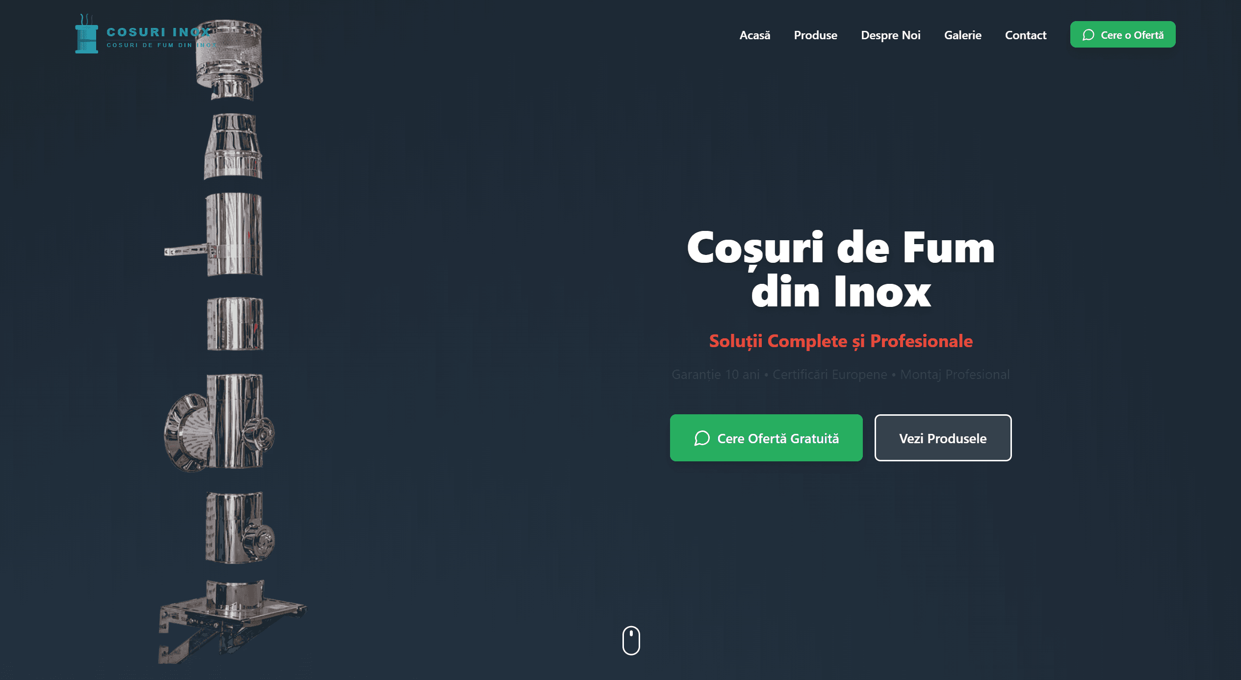 Cosuri Inox — hero screenshot